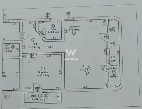 Apartament 2 camere, 61 mp, Turnisor Sibiu