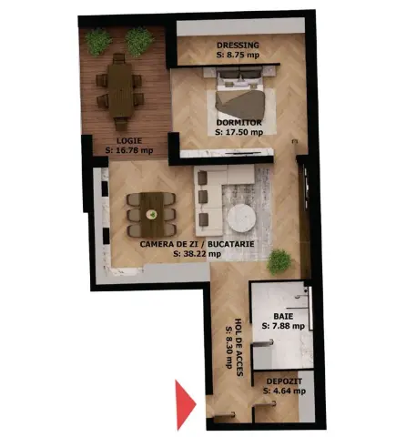 Apartament nou, 2 camere, 212 500 Euro. Comision 0.