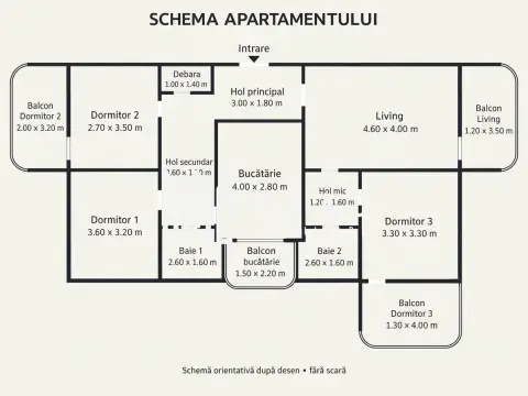 Apartament 4 camere de vânzare | Sibiu, Turnișor | 83 mp