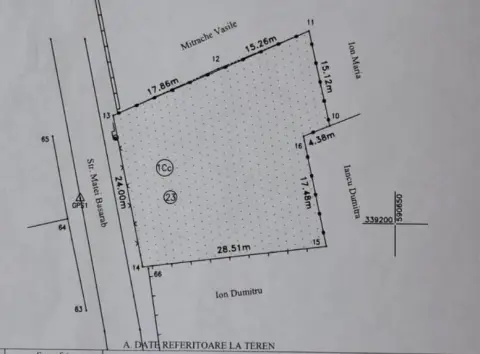 Vand teren Tunari - Matei Basarab - 868 mp.