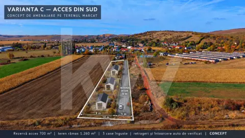 Teren intravilan 2.000 mp, PUZ aprobat Strada Viile Sibiului Sibiu -DN14