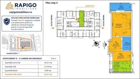 Apartament 2 cam– Eliza 1 Residence , Ap.8