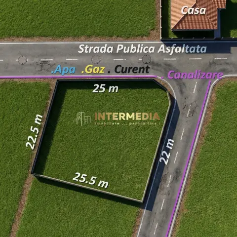 Teren Intravilan, construibil de vanzare zona Arex 663mp toate utilita, asfalt
