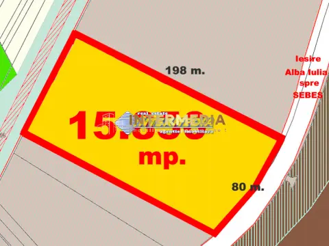 Teren Intravilan 15.853 mp Construire Hala Birouri Iesire Alba Iulia spre Sebes
