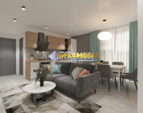 Apartament 2 camere 52 mp Bloc NOU 2025 Bucatarie Balcon mare Finisat parcare