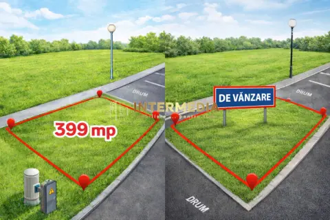 TEREN Intravilan 339 mp Casa PUZ Aprobat toate utilitatiile inclusiv Canalizare