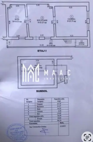 Apartament 2 camere | 76 MPU | Boxa | Parter | Ultracentral