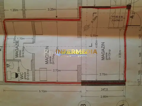 Spatiu comercial 35 mp. de vanzare in Cetate cu vad foarte bun