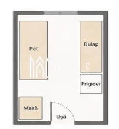 Cameră 11 mp | Baie comună | Etaj 4 | Disponibilă imediat | Cisnădie