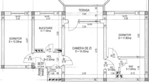 Ap 3 camere, mobilat, centrala, Tomis Nord, zona Brotacei