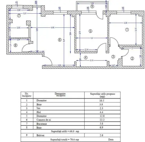 PROPRIETAR Aviatiei / Promenada Mall, 3 camere, et. 2/4, langa metrou