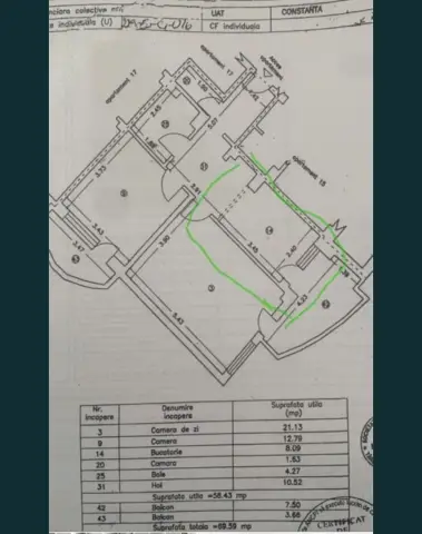 Gara apartament 3 camere
