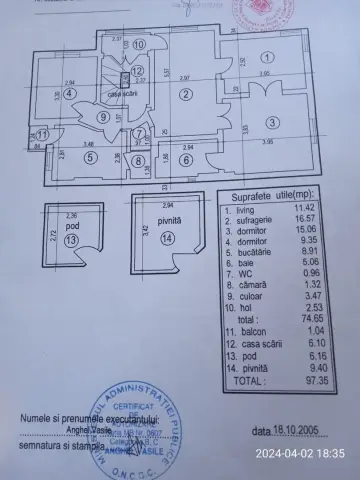 Vand apartament in vila