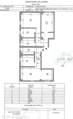 PF Vand 2 apartamente 2 camere, unite cadastral, CUG, Iasi - exclus agentii