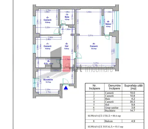 Vanzare apartament 4 camere Lujerului